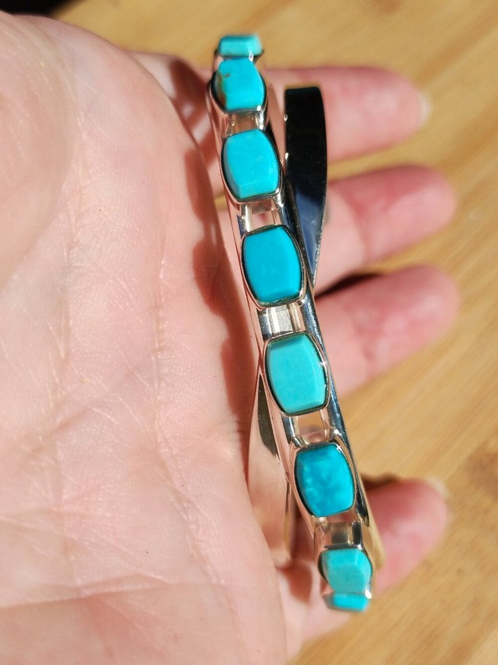 Jay King DTR Turquoise cuff bracelet 925 Sterling Silver NIB